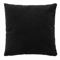 Coussin carré bouclette (45 x 45 cm) Wooly Noir