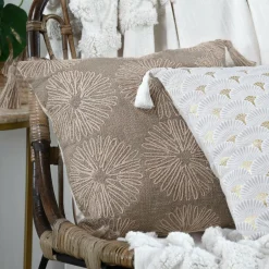 Coussin carré coton (40 cm) Sultan Marron