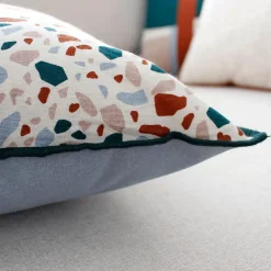 Coussin carré coton (40 cm) Terrazzo Multicolore