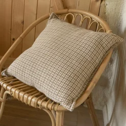 Coussin carré coton (50 x 50 cm) Marius Marron