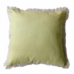 Coussin carré coton (40 x 40 cm) Herbier uni Vert tilleul