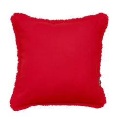 Coussin carré coton (45 x 45 cm) Pixel franges Rouge