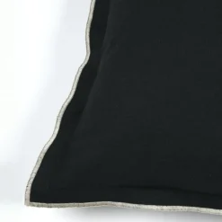 Coussin carré coton (45 x 45 cm) Helios Noir