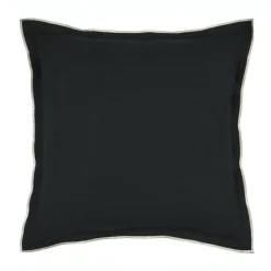 Coussin carré coton (45 x 45 cm) Helios Noir