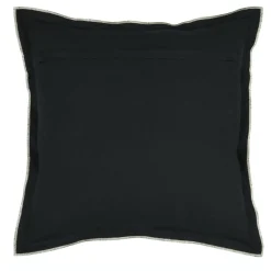 Coussin carré coton (45 x 45 cm) Helios Noir