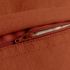 Coussin carré coton (45 x 45 cm) Pixel franges Terracotta