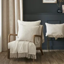 Coussin carré coton (45 x 45 cm) Sixtine Beige