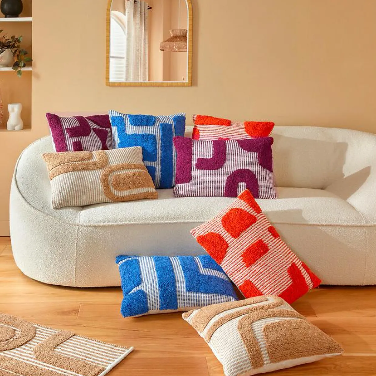 Coussin carré coton (50 x 50 cm) Poppy Violet