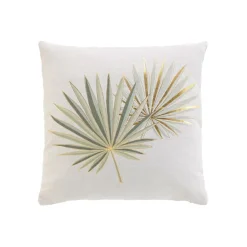 Coussin carré coton (40 x 40 cm) Lotus Vert