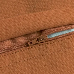 Coussin carré coton (45 x 45 cm) Pixel franges Camel