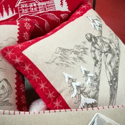 Coussin carré coton (45 x 45 cm) Villard Gris