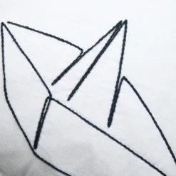 Coussin carré coton (50 x 50 cm) Bordemer Blanc