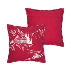 Coussin Carré Coton (45 x 45 cm) Villard Rouge