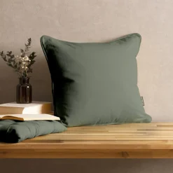 Coussin carré coton (40 x 40 cm) Pixel Vert kaki