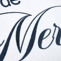 Coussin carré coton (45 x 45 cm) Bordemer Blanc