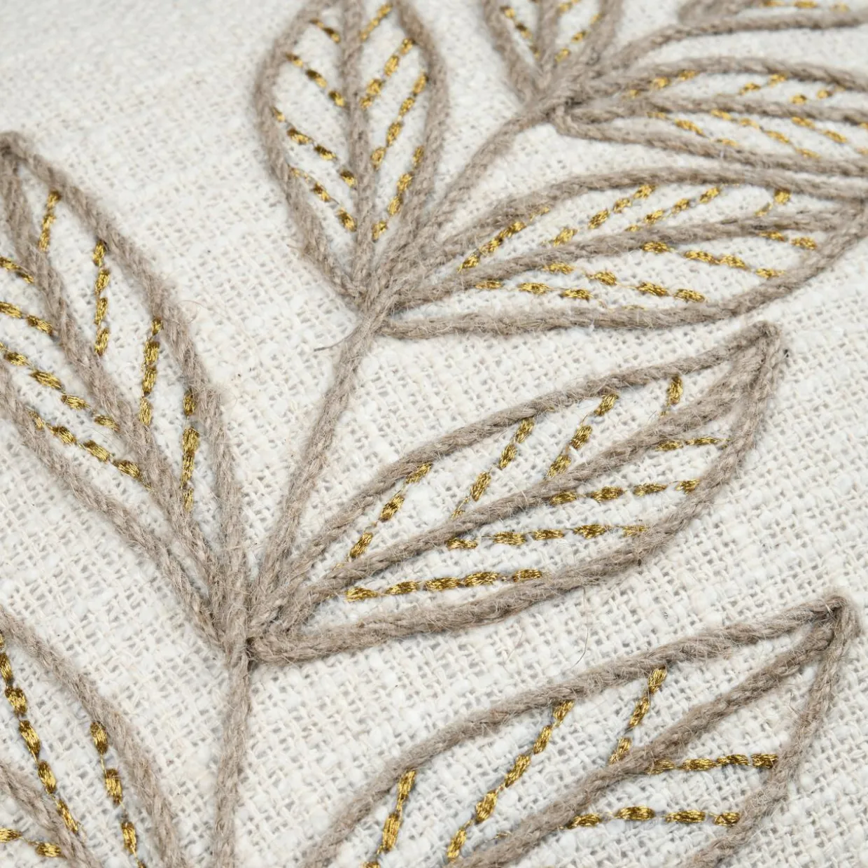 Coussin carré coton (40 x 40 cm) Hemera Ecru