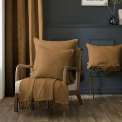 Coussin carré coton (60 x 60 cm) Sixtine Camel