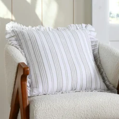 Coussin carré coton (50 x 50 cm) Joséphine Ecru