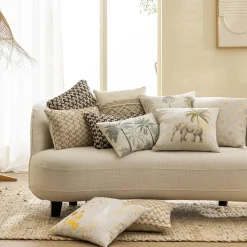 Coussin carré coton (45 x 45 cm) Willo Ecru