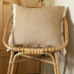 Coussin carré coton (50 x 50 cm) Jamy Marron