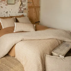 Coussin carré coton (50 x 50 cm) Jamy Marron