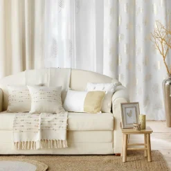 Coussin carré coton (40 x 40 cm) Golden sunset Blanc