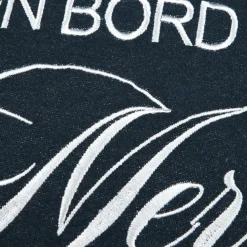 Coussin carré coton (50 x 50 cm) Bordemer Bleu marine