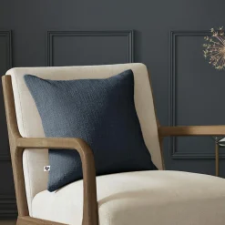 Coussin carré coton (45 x 45 cm) Sixtine Bleu nuit