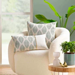 Coussin carré coton (45 x 45 cm) Maho Vert sauge