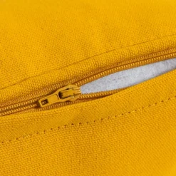 Coussin carré coton (60 x 60 cm) Pixel Jaune moutarde