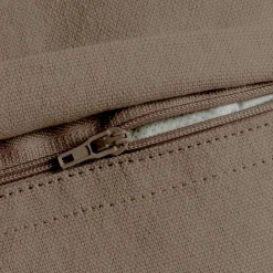 Coussin carré coton (45 x 45 cm) Pixel franges Taupe