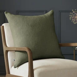 Coussin carré coton (60 x 60 cm) Sixtine Vert romarin