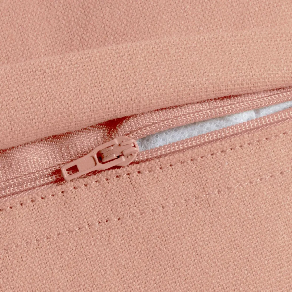 Coussin carré coton (40 x 40 cm) Pixel Rose pêche