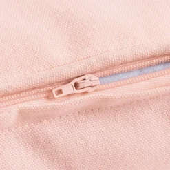 Coussin carré coton (60 x 60 cm) Pixel Rose poudré