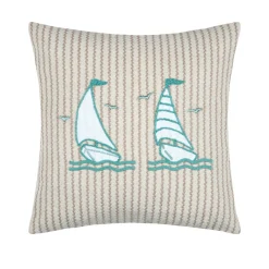 Coussin carré coton (45 x 45 cm) Barbade Beige