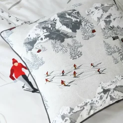 Coussin carré coton (50 x 50 cm) Meribel Gris