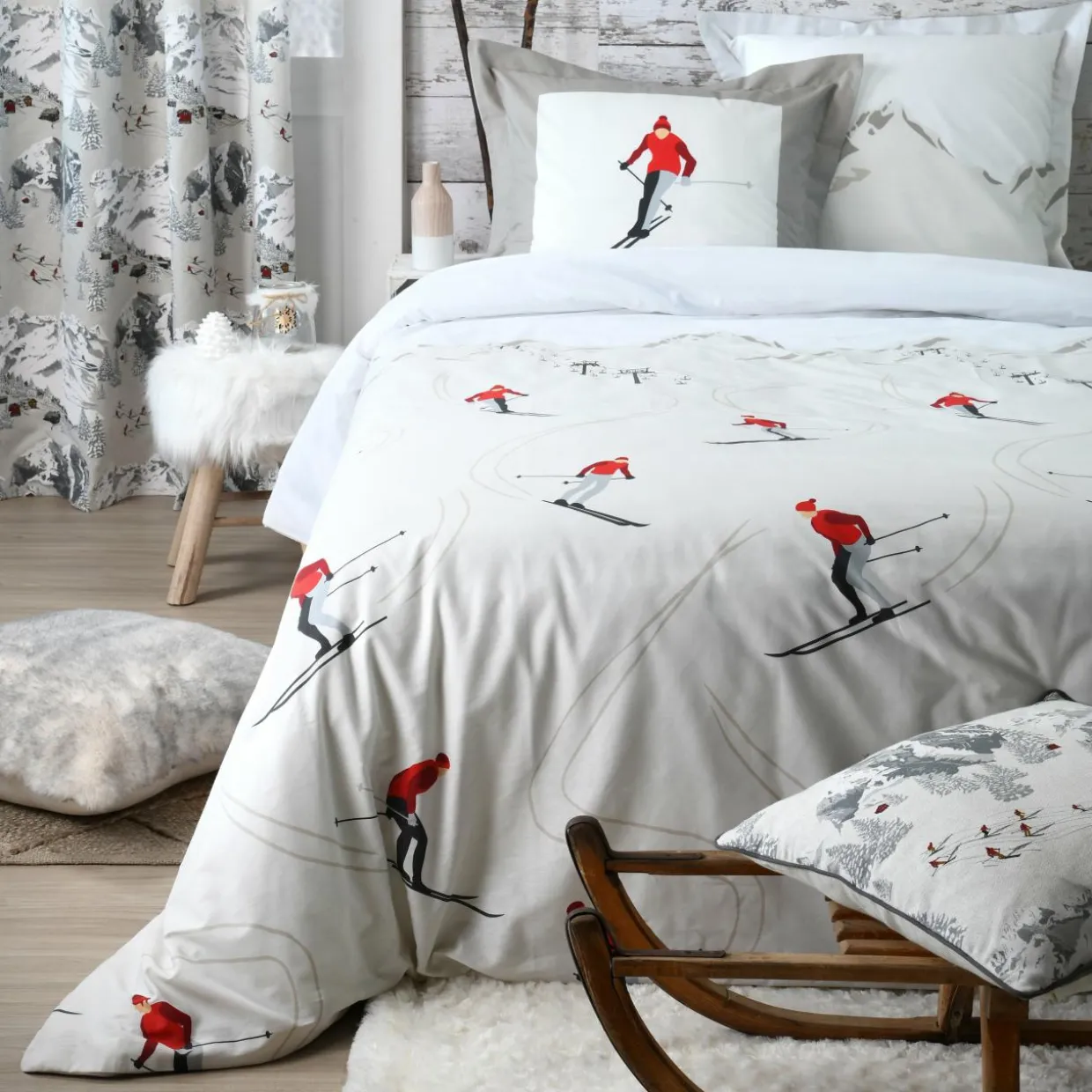 Coussin carré coton (50 x 50 cm) Meribel Gris