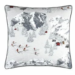 Coussin carré coton (50 x 50 cm) Meribel Gris
