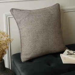 Coussin carré effet chiné (50 x 50 cm) James Gris galet