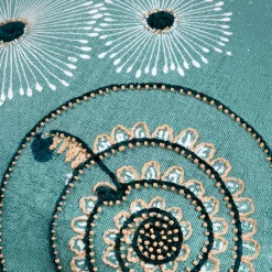 Coussin carré en coton (45 x 45 cm) Barbade Vert céladon