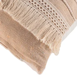 Coussin carré en jute et coton (45 x 45 cm) Cirrus Beige
