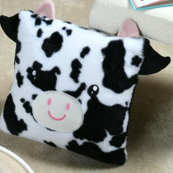 Coussin carré enfant (40 x 40 cm) Zamis Vache Noir