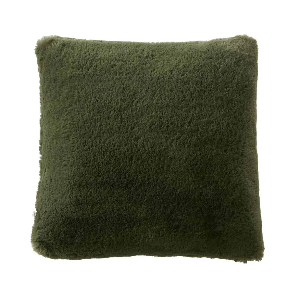 Coussin carré fausse fourrure (45 x 45 cm) Finn Vert kaki