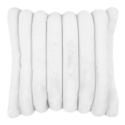 Coussin carré fausse fourrure (45 x 45 cm) Polary Blanc