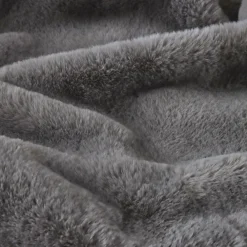 Coussin carré fausse fourrure (45 x 45 cm) Finn Gris anthracite