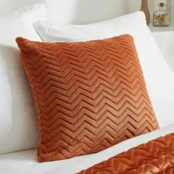 Coussin carré flanelle (45 x 45 cm) Zag Cuivre