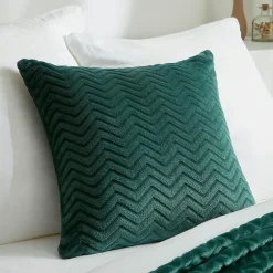 Coussin carré flanelle (45 x 45 cm) Zag Vert