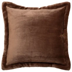Coussin carré flanelle (53 x 53 cm) Cuddly Marron