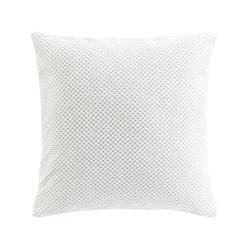 Coussin carré flanelle relief (45 x 45 cm) Java Blanc