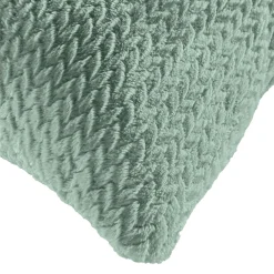 Coussin carré flanelle relief (45 x 45 cm) Flanela Vert kaki